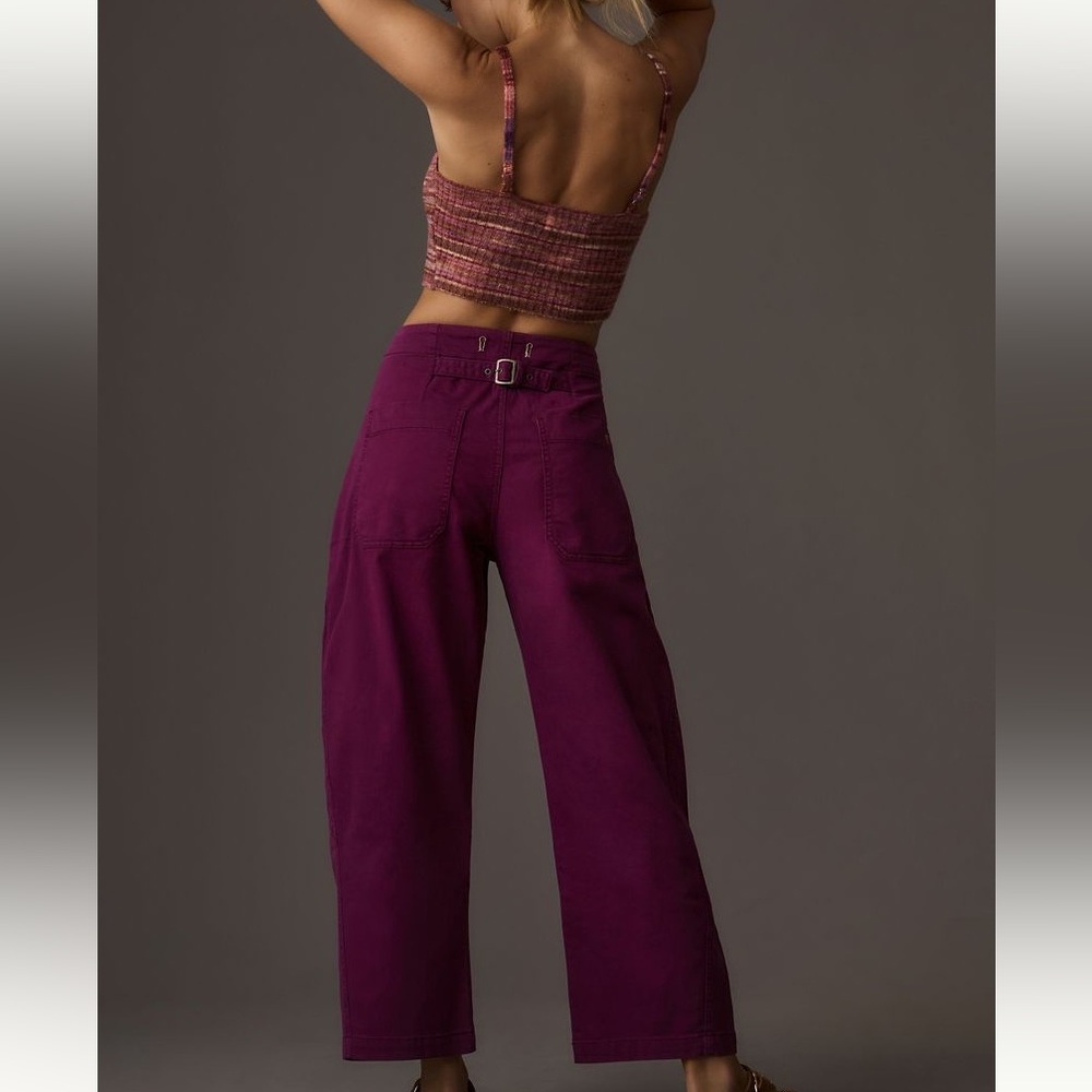 Anthropologie Pilcro button front barrel pants - Picture 4 of 5